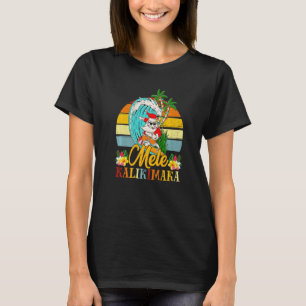 Camiseta Navidades Retro de Mele Kalikimaka Santa Shaka Haw