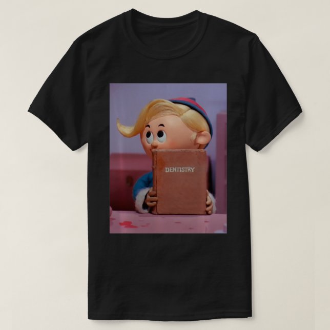 Camiseta Navidades retro Dentist Hermey el elfo (Diseño del anverso)