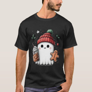 Camiseta Navidades Retro Ghost Beanie Navidad Café G