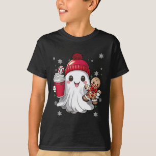 Camiseta Navidades Retro Ghost Beanie Navidad Café G
