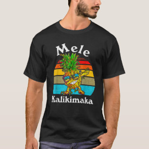 Camiseta Navidades retro Hawaiian Mele Kalikimaka Pineapple