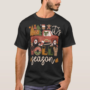 Camiseta Navidades retro hippie de la temporada 60 de Holly