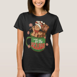 Camiseta Navidades retro jingle Hot Cocoa esta temporada