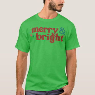 Camiseta Navidades Retro Merry y Bright Vintage Style Hol