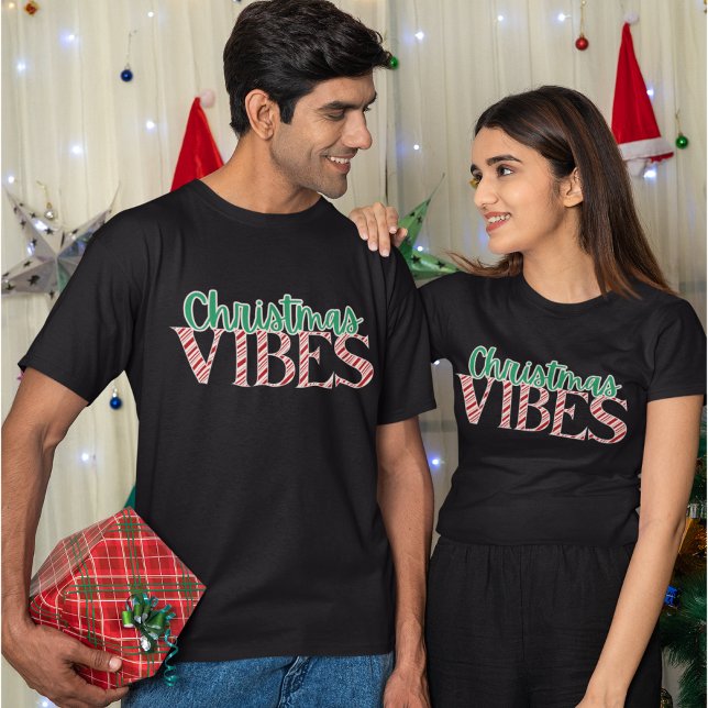 Camiseta Navidades retro moderno de moda Vibes Candy Cane (Subido por el creador)