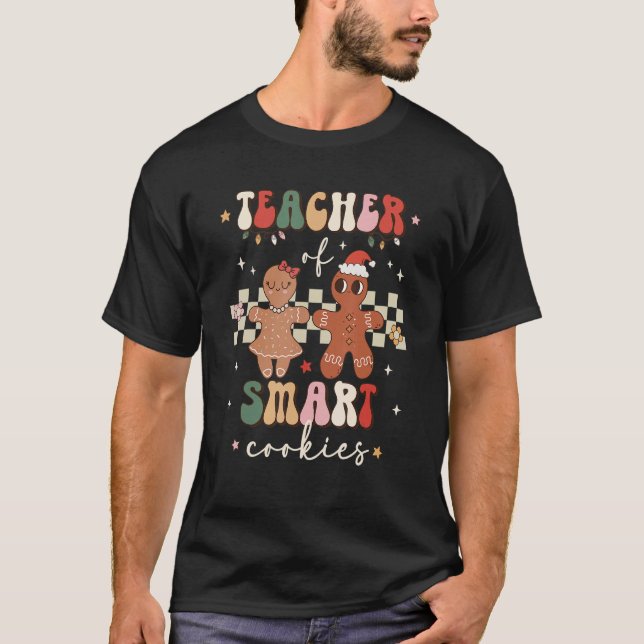 Camiseta Navidades Retro Profesores De Galletas Inteligente (Anverso)