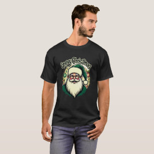 Camiseta Navidades Retro Santa - Groovy Holiday Style
