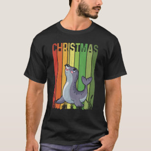 Camiseta Navidades Retro Sea Lion Cute Group Coincidiendo c