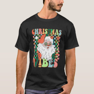 Camiseta Navidades retro Vibes Groovy Navidades Santa Claus