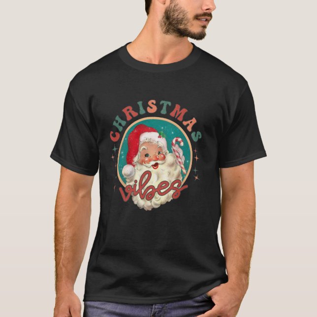 Camiseta Navidades Retro Vibes Santa Clause Feliz Navidad (Anverso)
