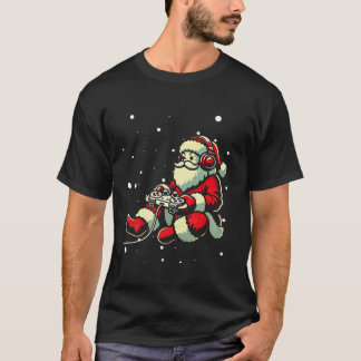 Camiseta Navidades Retro Video del controlador de videojueg
