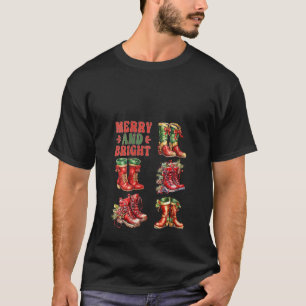 Camiseta Navidades retro vintage Boots Merry y Bright V N