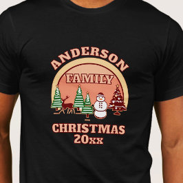 Camiseta Navidades retro vintage texto editable
