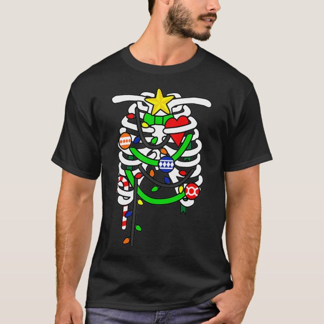 Camiseta Navidades Ribs regalo de enfermera radiológica int (Anverso)