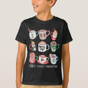Camiseta Navidades ricas y graciosas tazas beben café de ca