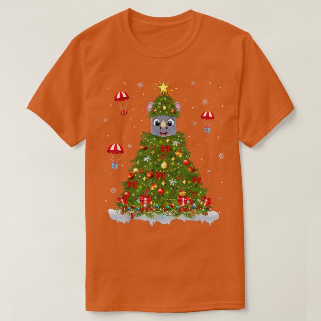 Camiseta Navidades rinocerontes divertidos de la familia (Diseño del anverso)