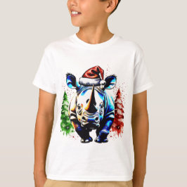 Camiseta Navidades rinocerontes lindos