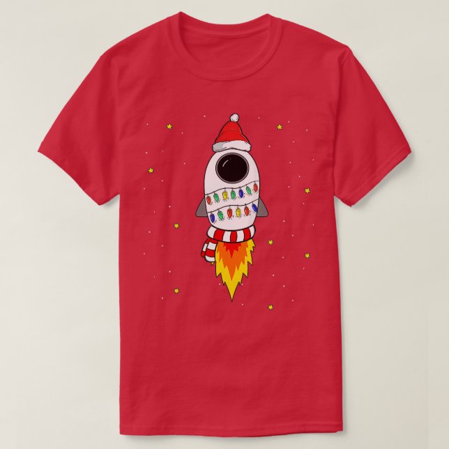 Camiseta Navidades Rocket Space Santa Space tiene regalo (Diseño del anverso)