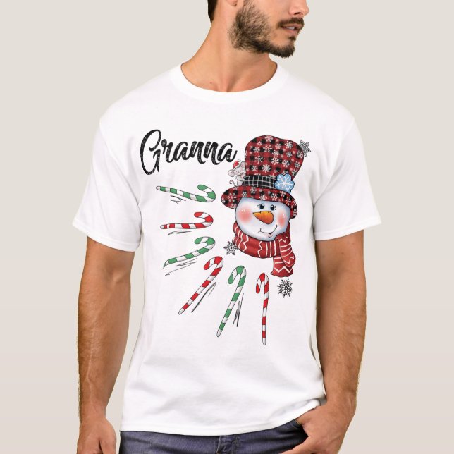 Camiseta Navidades rojos de cañón de nieve Granna Candy (Anverso)