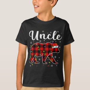 Camiseta Navidades rojos graciosos iluminan al tío oso navi