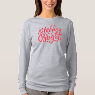 Camiseta Navidades rojos modernos y brillantes de larga dur