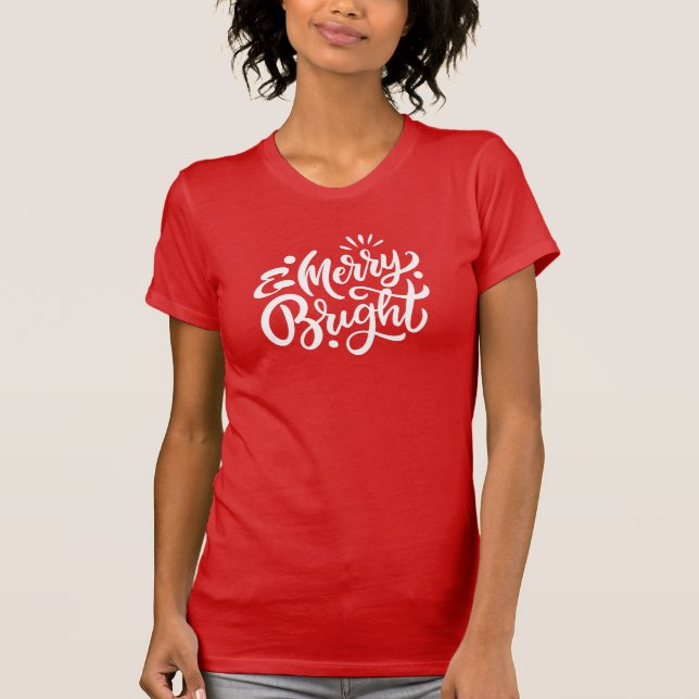 Camiseta Navidades rojos modernos y vivos Bella Canvas (Anverso)