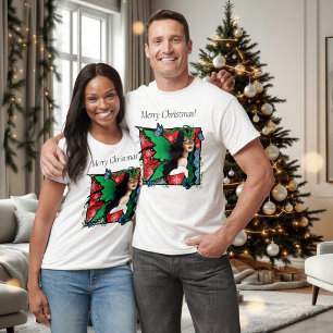Camiseta Navidades rojos verdes solsticio hadas