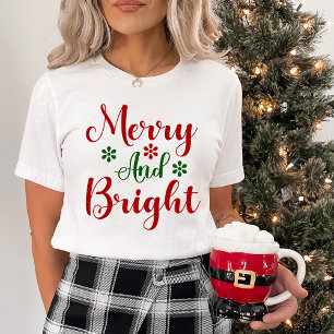 Camiseta Navidades rojos y verdes festivos y brillantes