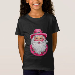 Camiseta Navidades Rosa Santa Retro que coinciden con Fiest