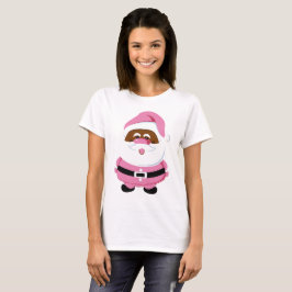 Camiseta Navidades rosados afroamericanos de Papá Noel