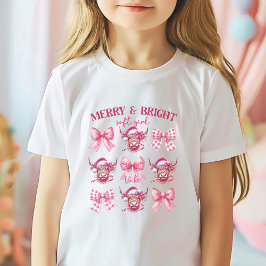 Camiseta Navidades rosados Coquette de arcos y vacas