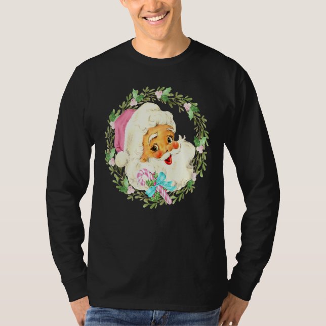 Camiseta Navidades rosados de Santa Claus (Anverso)