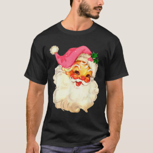 Camiseta Navidades rosados de Santa Claus se enfrentan a la