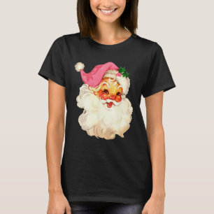 Camiseta Navidades rosados de Santa Claus se enfrentan a la