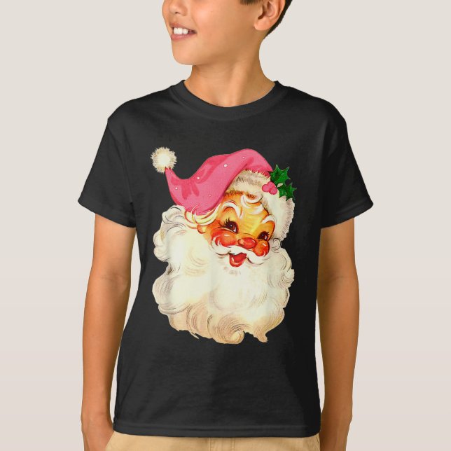 Camiseta Navidades rosados de Santa Claus se enfrentan a la (Anverso)