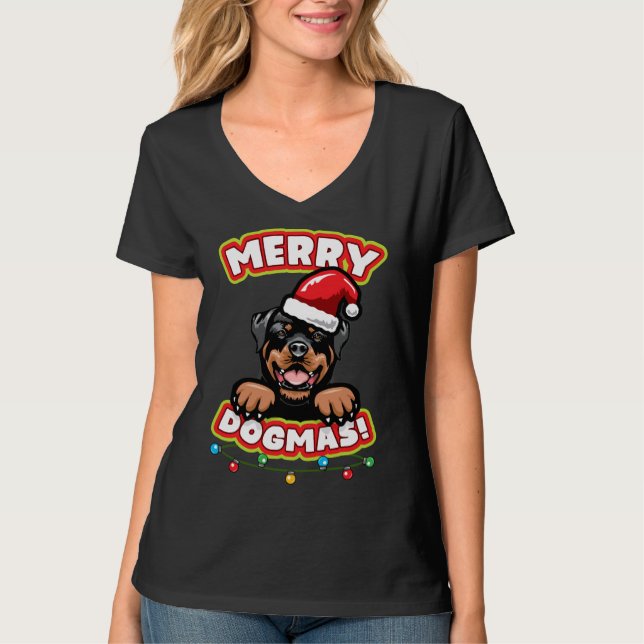 Camiseta Navidades Rottweiler (Anverso)