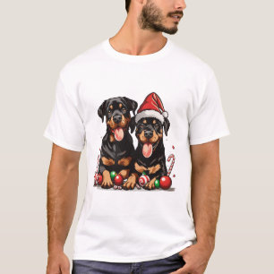 Camiseta Navidades Rottweiler Dog Santa