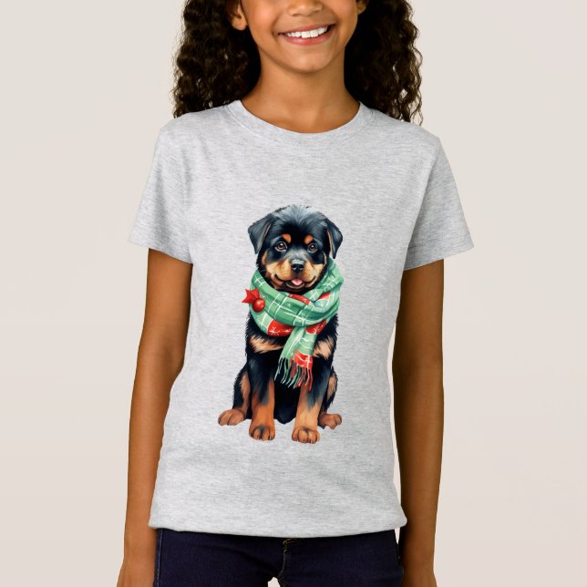 Camiseta Navidades Rottweiler Kids T-Shirt - Divertido feri (Anverso)