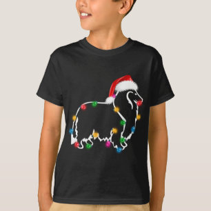 Camiseta Navidades Rough Collie XMAS enciende Santa Hat Fun