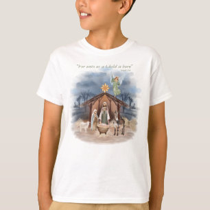 Camiseta Navidades rústicos de granjas Natividad tradiciona
