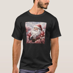 Camiseta Navidades Sakura Elegance Santa Amid Cherry Blosso