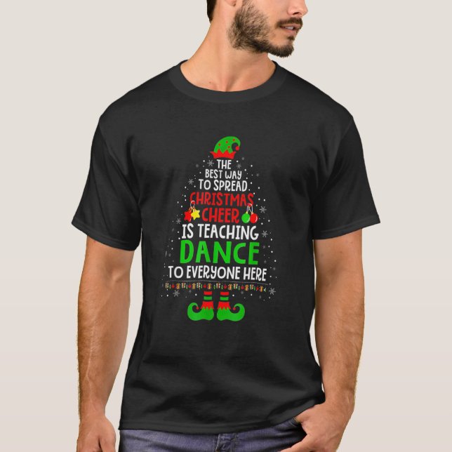 Camiseta Navidades Saludan La Enseñanza Dance Santa Elf (Anverso)