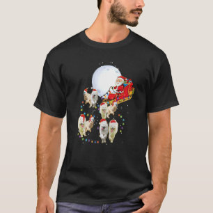 Camiseta Navidades Samoys Santa Sleigh Dog Xmas