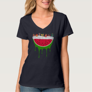 Camiseta Navidades sandía verano fruta tropical Christine