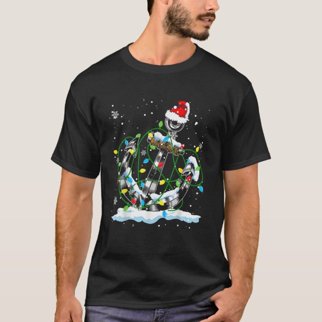 Camiseta Navidades Santa Anchor-Guay iluminan la navegación (Anverso)