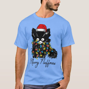Camiseta Navidades santa cat luces de hadas navidad de invi
