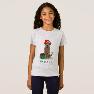 Camiseta Navidades Santa Chocolate Labrador Retriever Cute