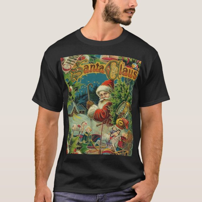 Camiseta Navidades Santa Claus Arte Antiguo (Anverso)
