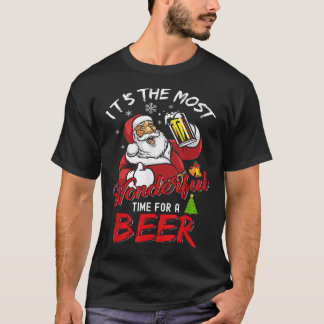 Camiseta Navidades Santa Claus Beer Cerveza Maravillosa