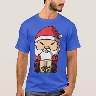 Camiseta Navidades Santa Claus Boba Tea Milk Bubble Tea Ani
